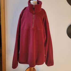 Weatherproof Vintage Pullover Sweatshirt Men's XL 1/4 Zip Long Sleeve Burgundy